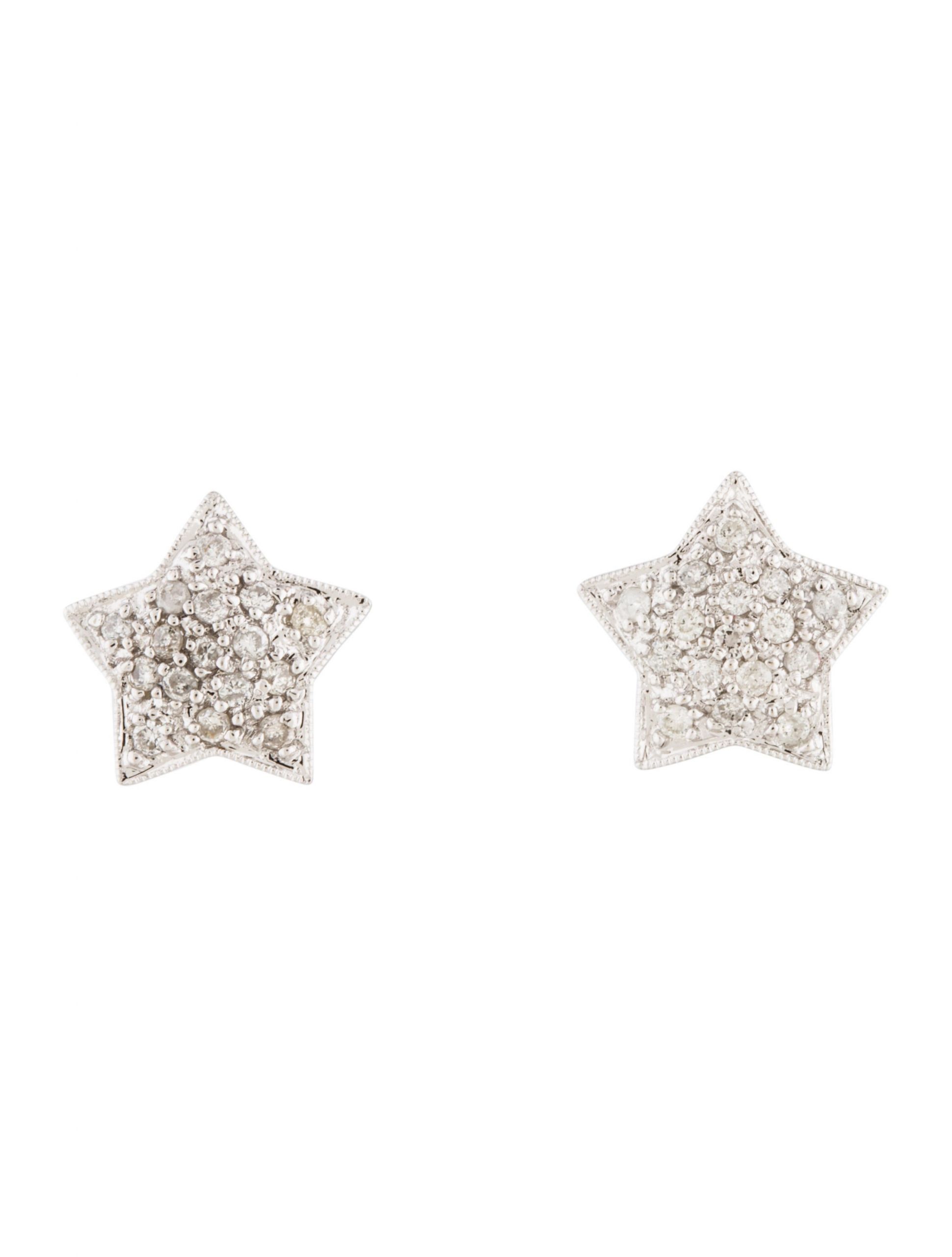 Star Stud Earrings
 Earrings 18K Diamond Pavé Star Stud Earrings Earrings