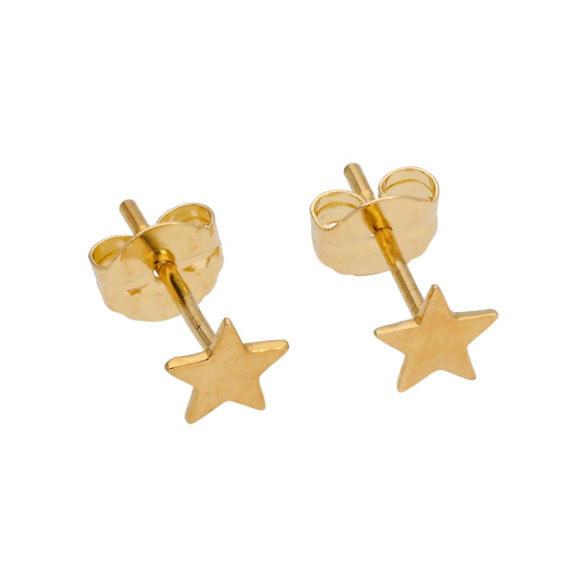 Star Stud Earrings
 9ct Gold Flat Star Stud Earrings
