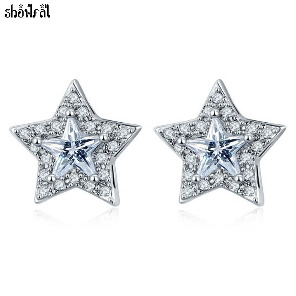 Star Stud Earrings
 Crystals From Swarovski Star stud Earring Cz Stone For