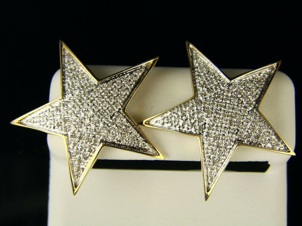 Star Stud Earrings
 Mens La s Star Shaped 26 Mm Diamond Xl Stud Earrings
