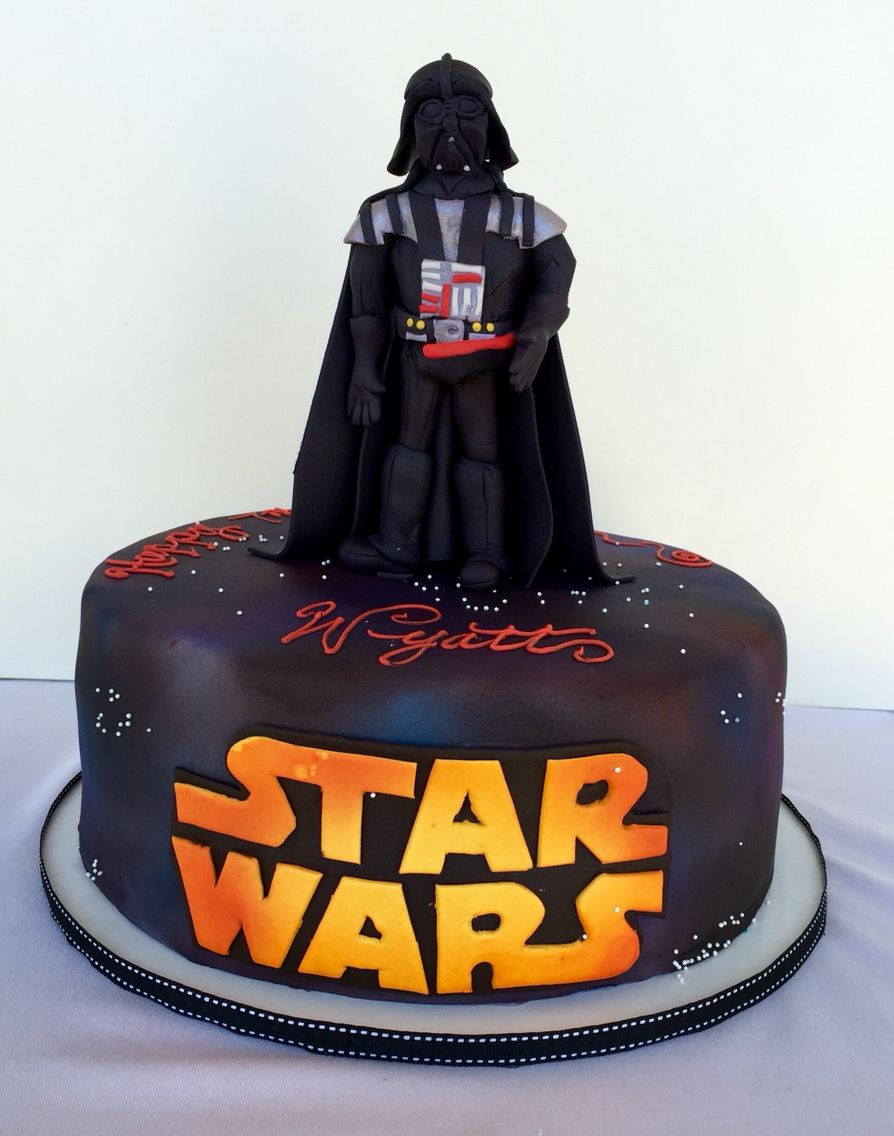 Star Wars Birthday Cake Toppers
 Darth Vader Sugar topper Classic Chocolate and Vanilla