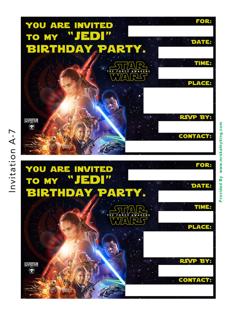Star Wars Birthday Invitations Printable
 32 Amazing Star Wars Birthday Invitations