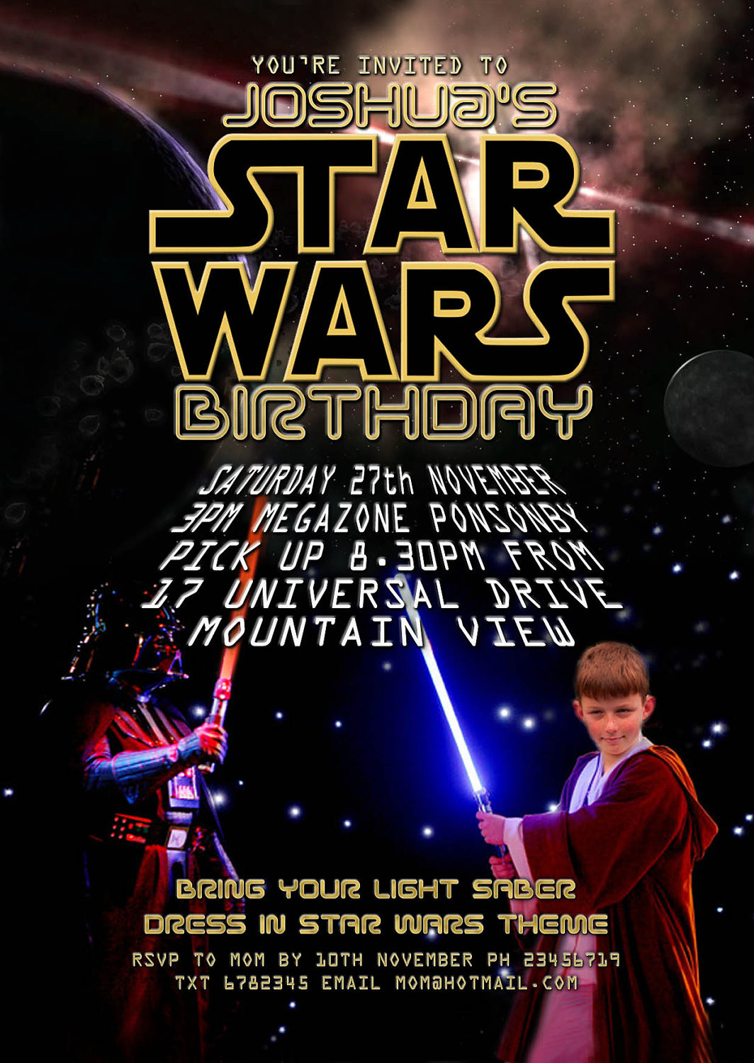 Star Wars Birthday Invitations Printable
 Lighting