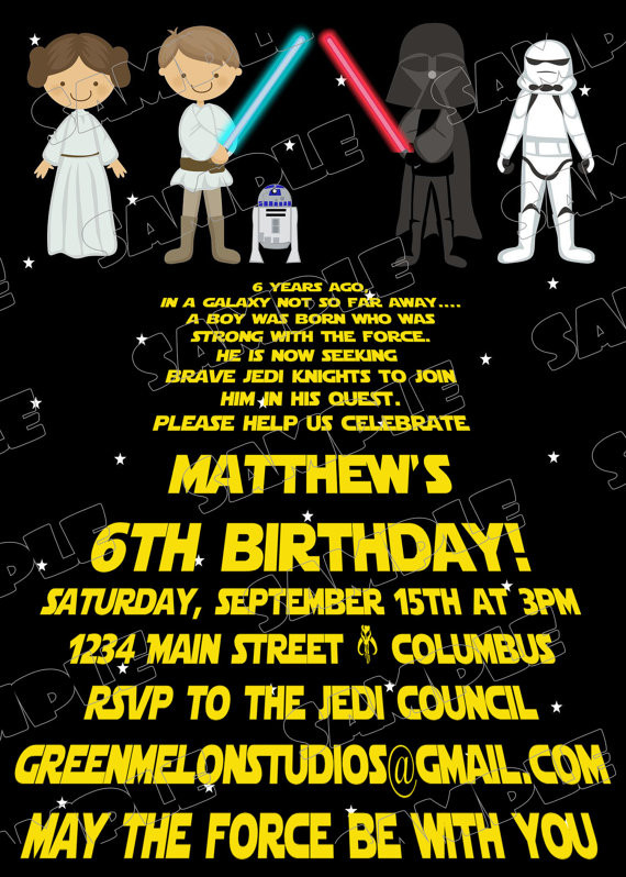 Star Wars Birthday Invitations Printable
 Free Printable Star Wars Birthday Invitations – Template
