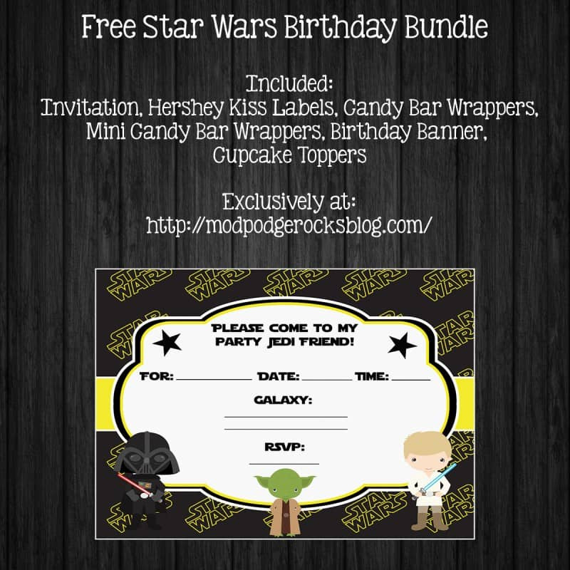 Star Wars Birthday Invitations Printable
 Star Wars Birthday Party FREE Printable Pack Mod Podge