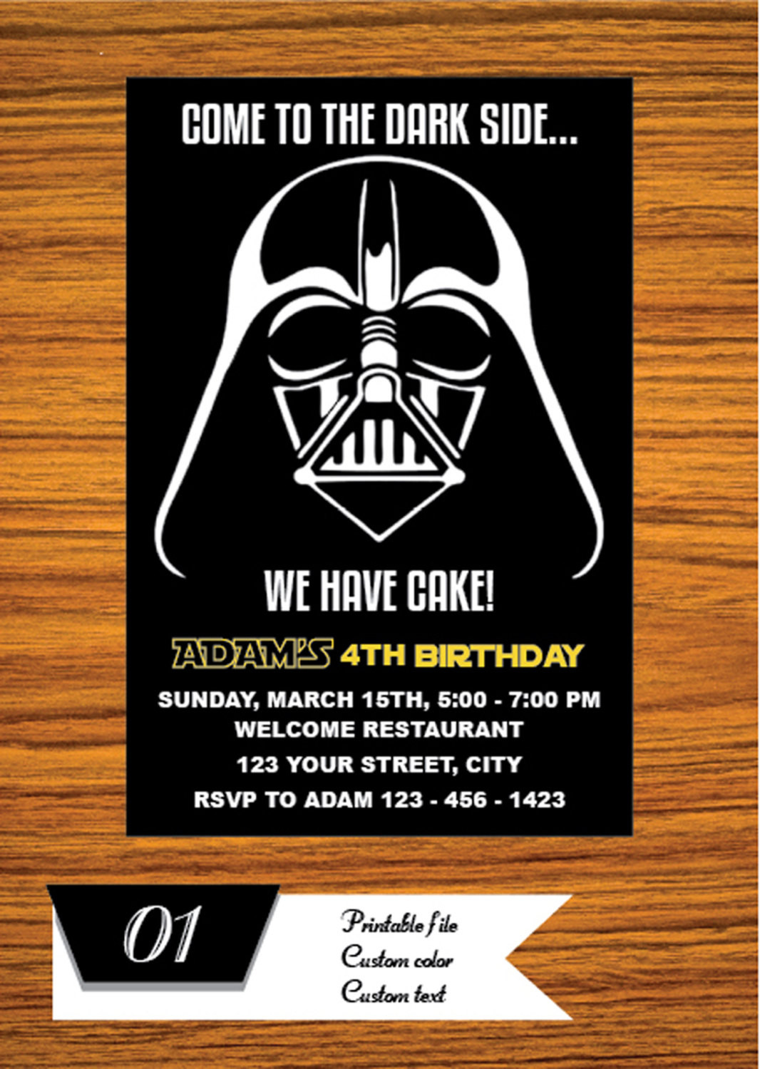 Star Wars Birthday Invitations Printable
 Star Wars Invitation Star Wars Party Invitation Star Wars