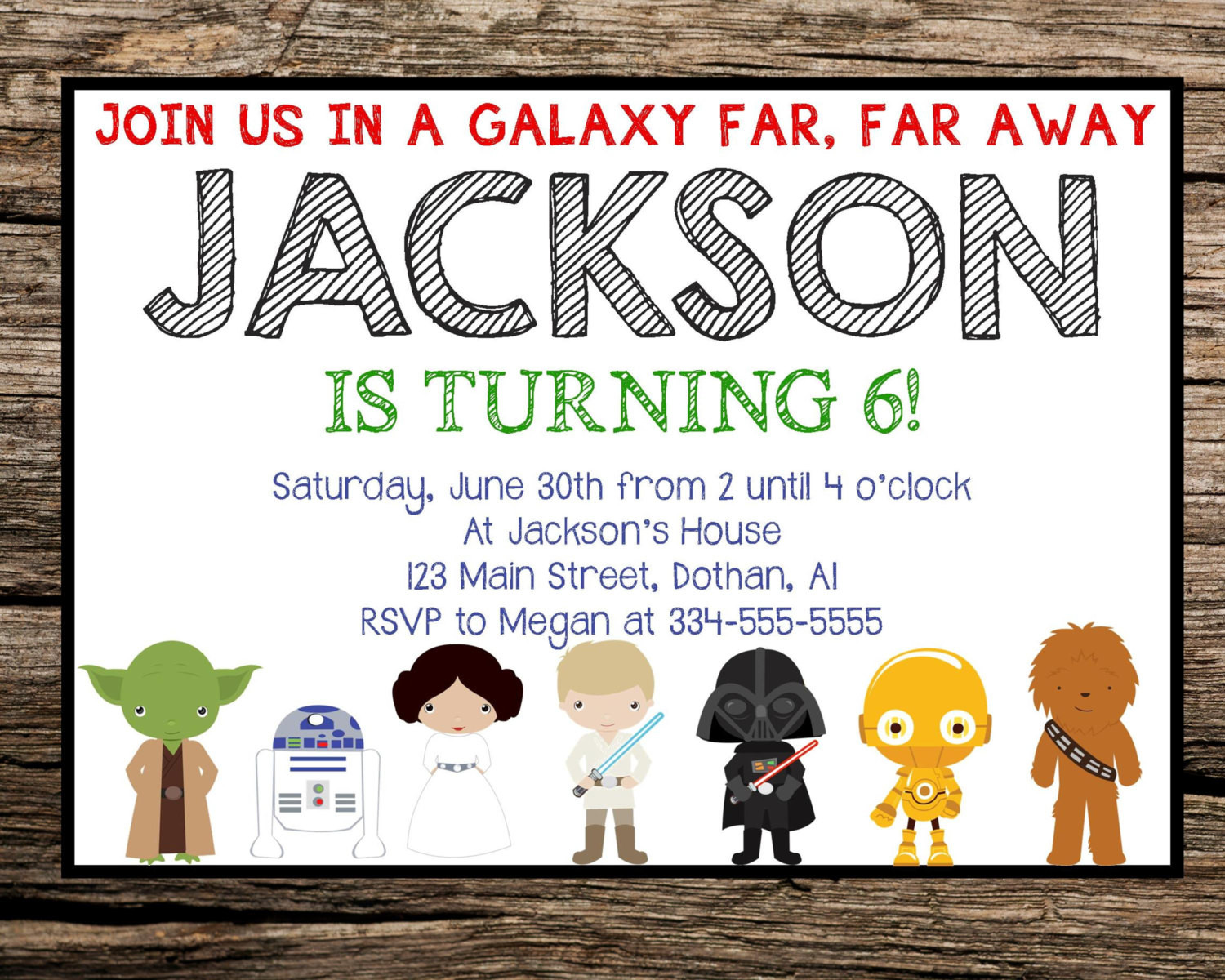 Star Wars Birthday Invitations Printable
 Star Wars Personalized Birthday Invitations