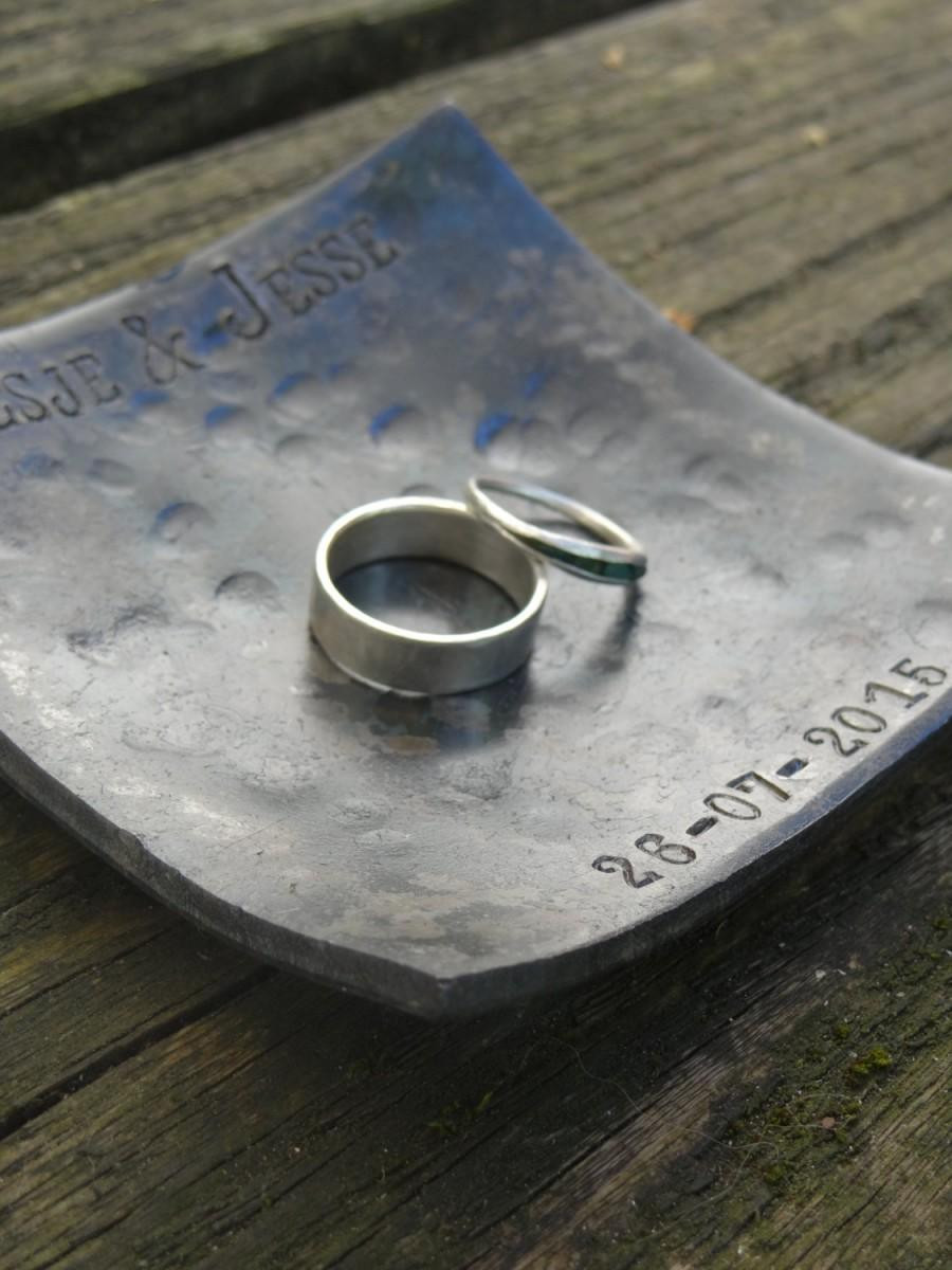 Steel Anniversary Gift Ideas
 6th Iron Anniversary Gift wedding Ring Dish steel