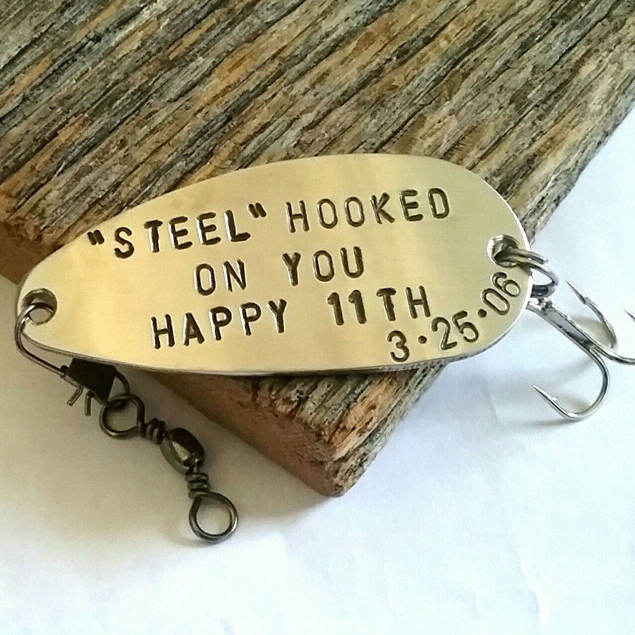 Steel Anniversary Gift Ideas
 11th Anniversary Gift for Husband Fishing Lure 11 Year