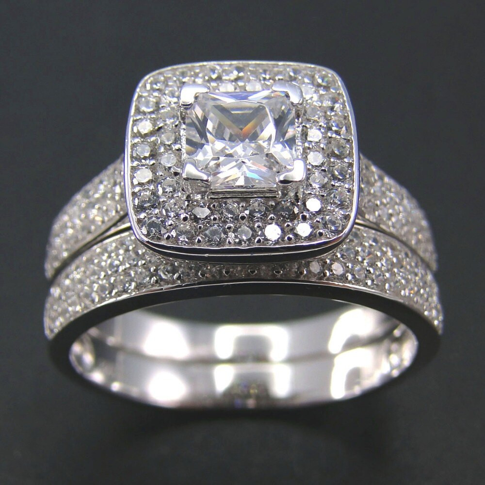 Sterling Silver Wedding Ring Sets
 Wedding Ring Sets 925 Sterling Silver Ring Fine