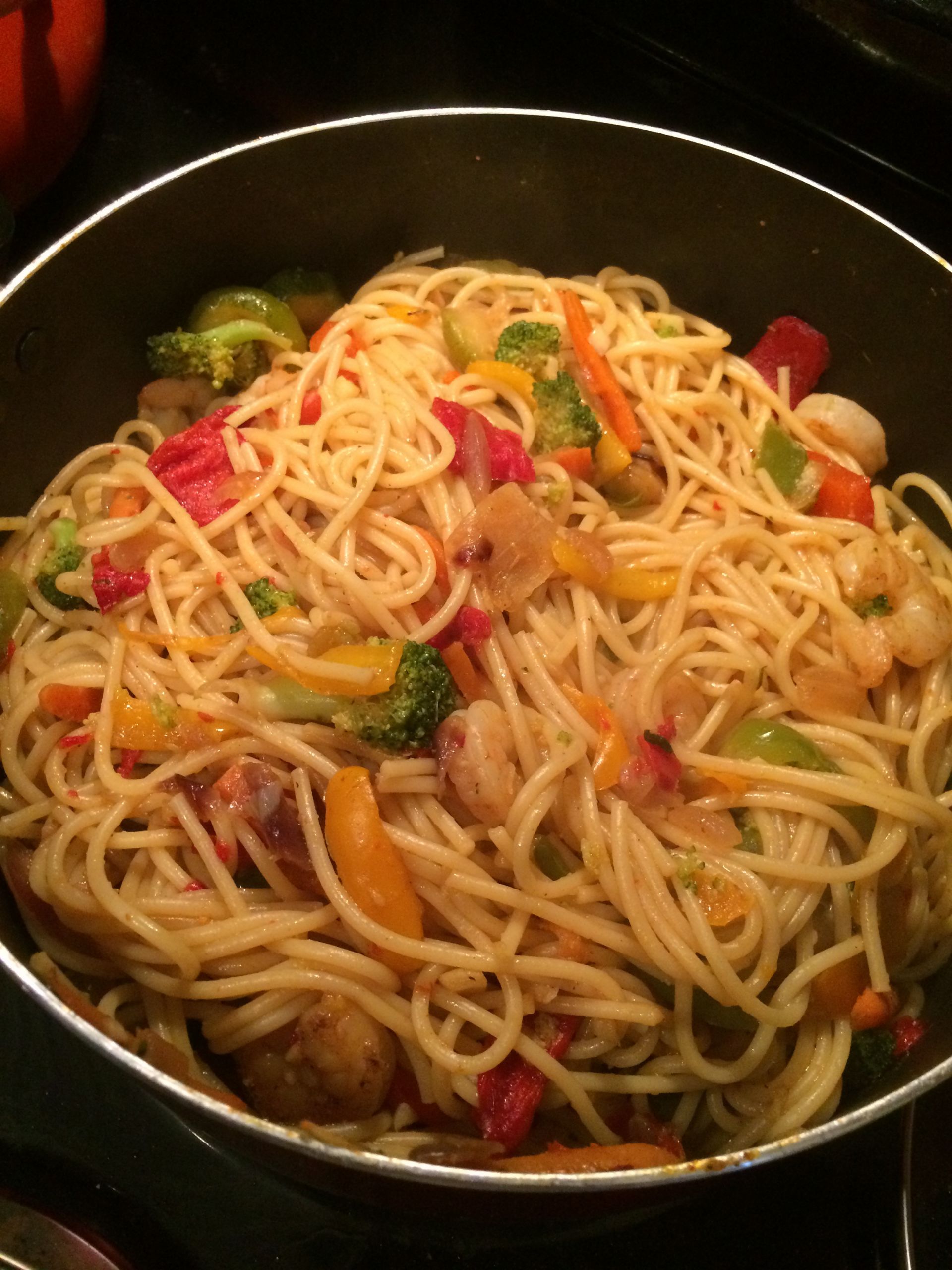 Stir Fry Spaghetti
 Simple Shrimp and Noodle Stir Fry Ev s Eats