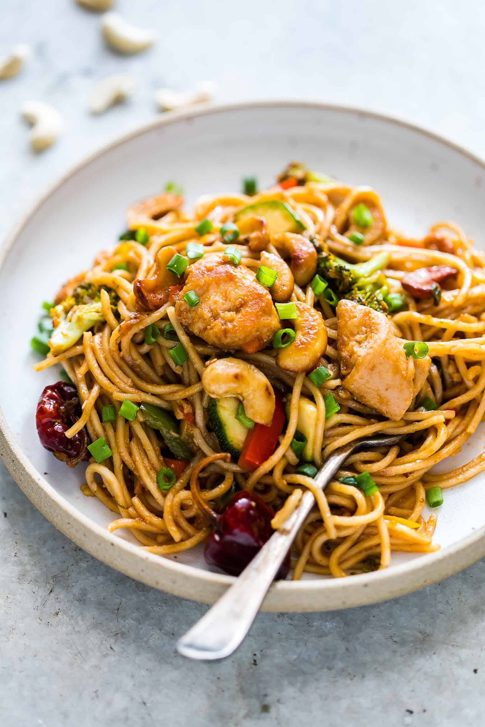 Stir Fry With Noodles
 Chinese Cashew Chicken Noodles Stir Fry Under 30 minutes