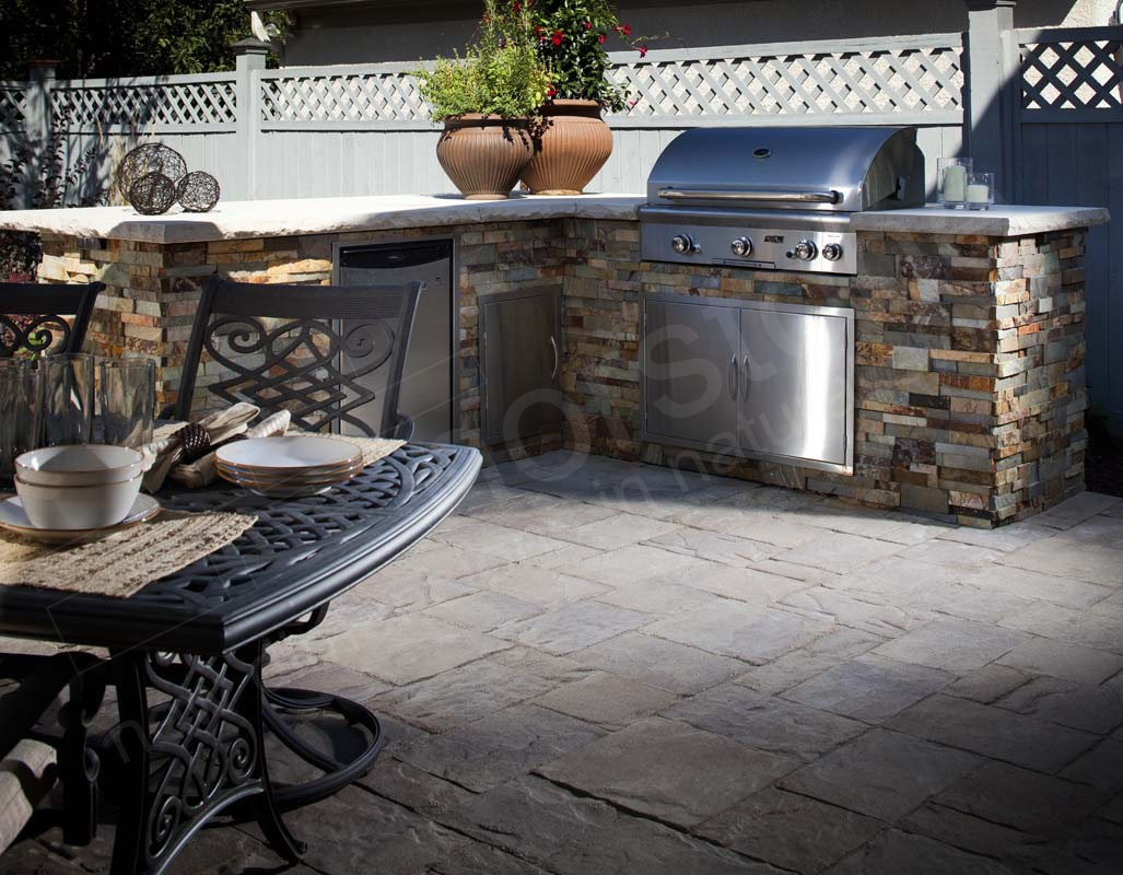 Stone Outdoor Kitchen
 Installing Stone Veneer on Metal Substrates