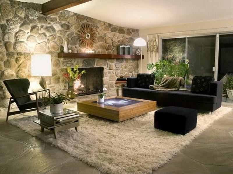Stone Wall Living Room
 15 Living Room Designs With Natural Stone Walls Rilane