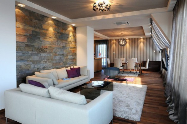 Stone Wall Living Room
 Stone Wall In Your Living Room 17 Brilliant Ideas