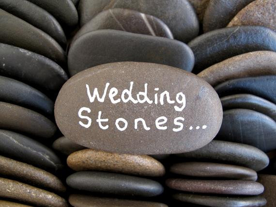 Stone Wedding Guest Book
 60 Wedding Stones Guest Book Stones Wish Stones Flat by