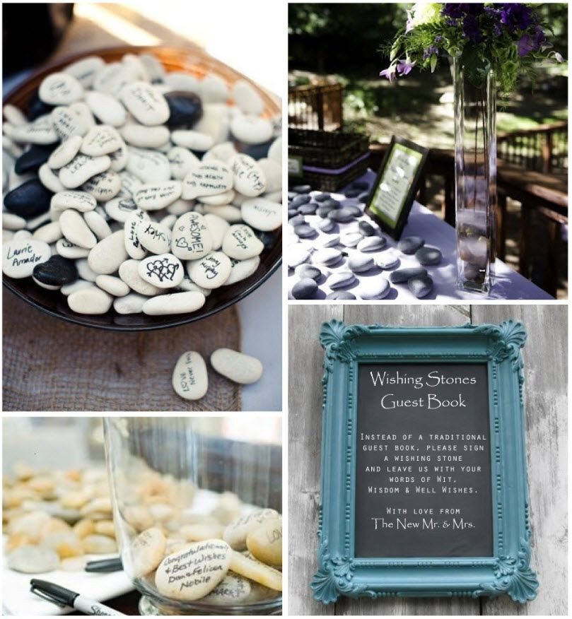 Stone Wedding Guest Book
 wishing stone not for wedding but for house warming party