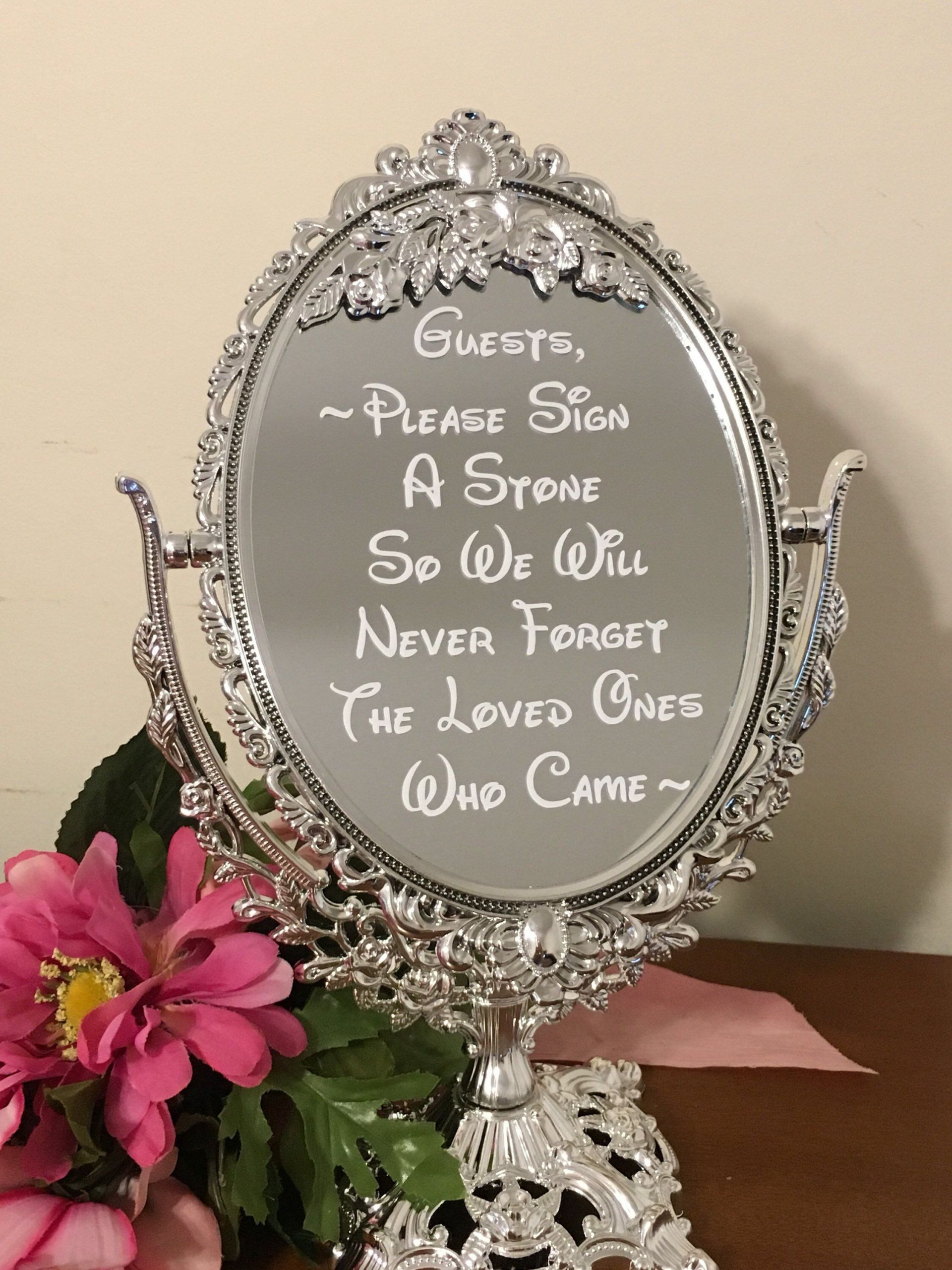 Stone Wedding Guest Book
 Please sign a stone wedding guestbook mirror sign