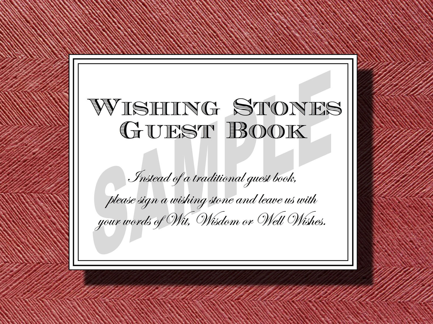 Stone Wedding Guest Book
 Wedding Wishing Stone Guest Book Sign Wishing Stones