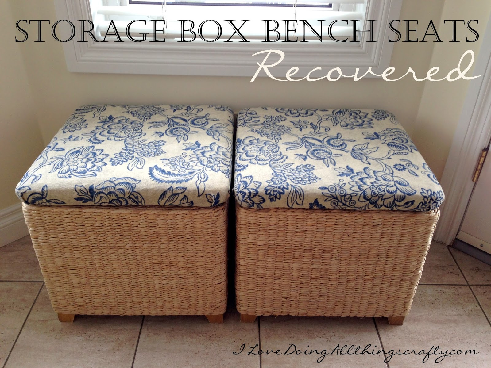 Storage Box Bench Seat
 I Love Doing All Things Crafty Storage Box Bench Seats