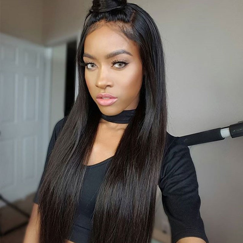 Straight Lace Wigs With Baby Hair
 360 Lace Wigs Silk Straight High Density Lace Front