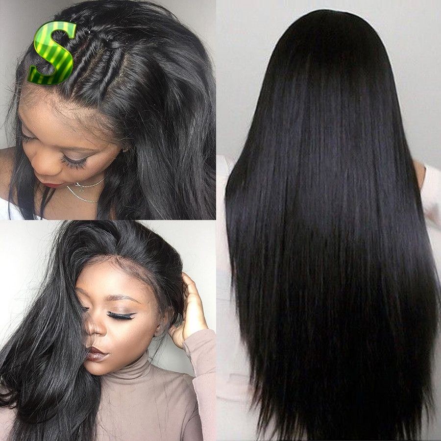 Straight Lace Wigs With Baby Hair
 7A Peruvian Full Lace Wig With Baby Hair Straight Lace