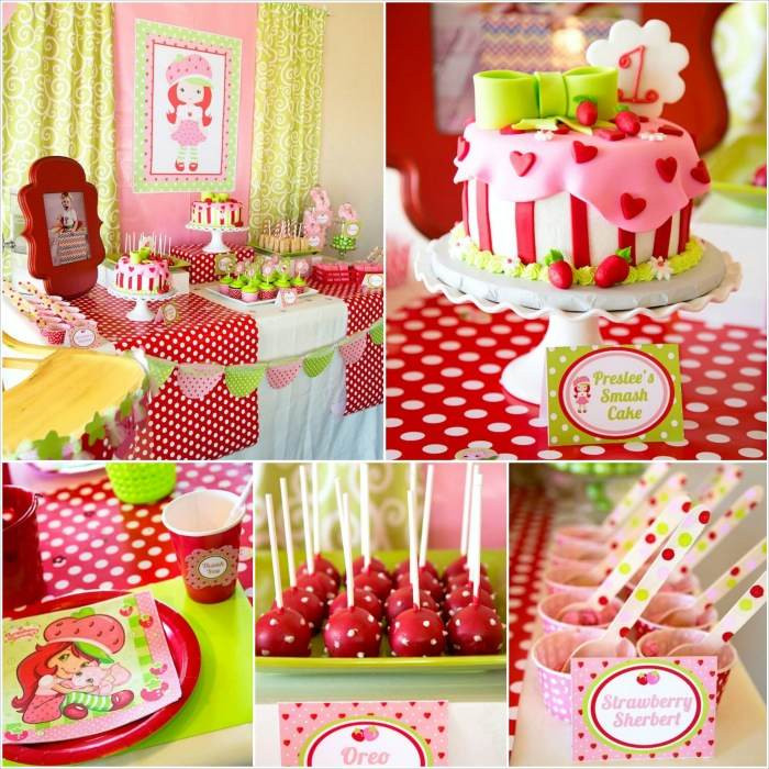 Strawberry Shortcake Birthday Party
 Kara s Party Ideas Strawberry Shortcake Themed 1st