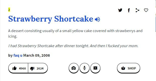 Strawberry Shortcake Urban Dictionary
 Urban Dictionary pilation