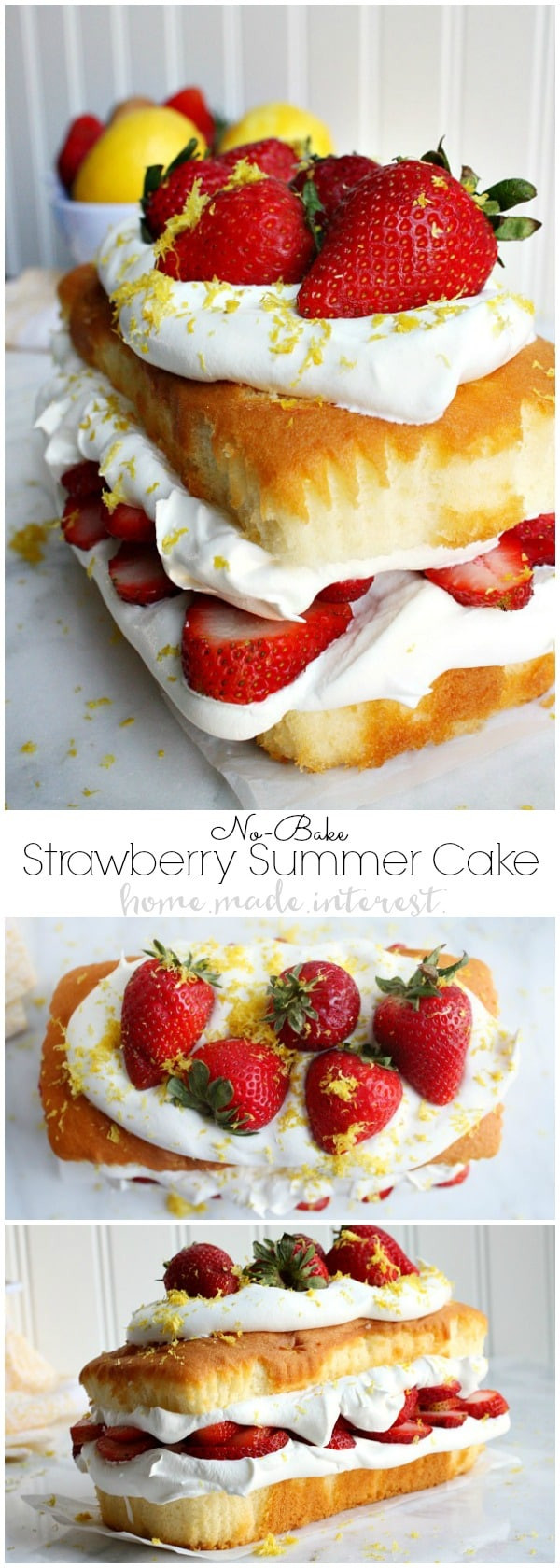 Strawberry Summer Cake
 No Bake Strawberry Summer Cake Home Made Interest