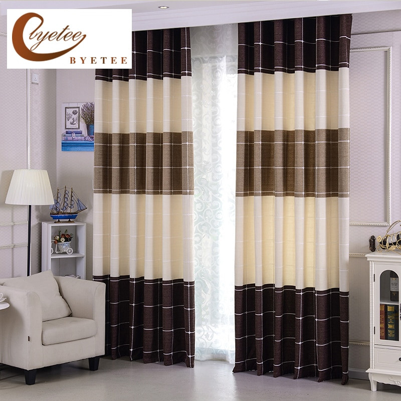 Striped Kitchen Curtains
 byetee Window Blackout Curtain Bedroom Modern Bedroom