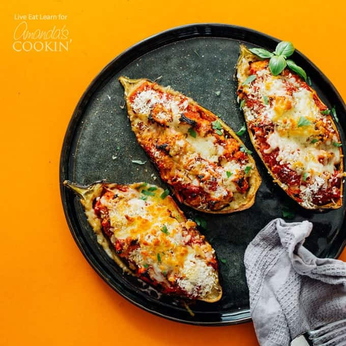 Stuffed Eggplant Parmesan
 Eggplant Parmesan delicious stuffed baked and topped