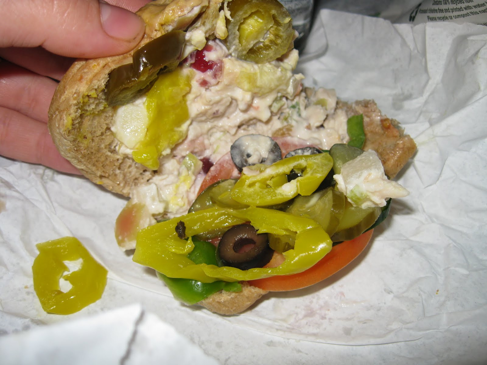 Subway Chicken Salad Sandwich
 Adventures in all things food The Great Chicken Salad