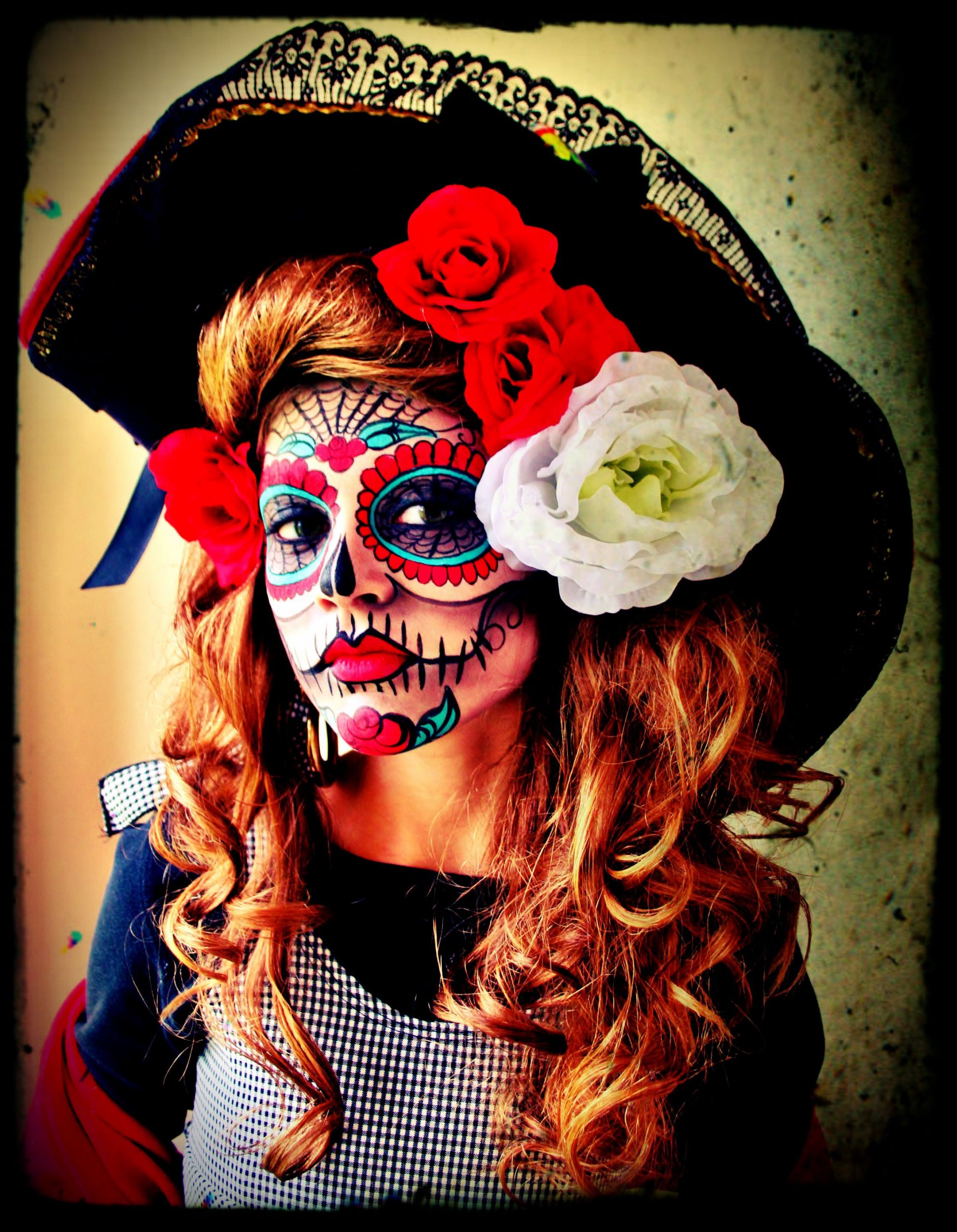 Sugar Skull Costume DIY
 Handpainted Sugar Skull Face La Catrina Umylia super