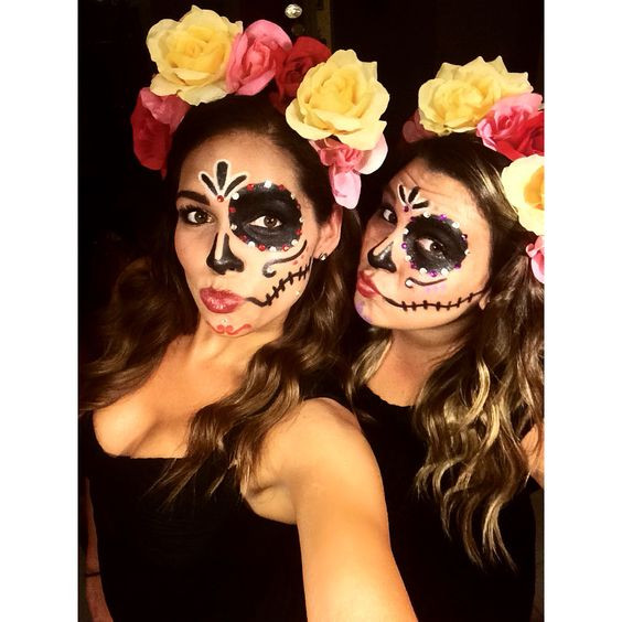 Sugar Skull Costume DIY
 20 Best Friend Halloween Costumes for Girls