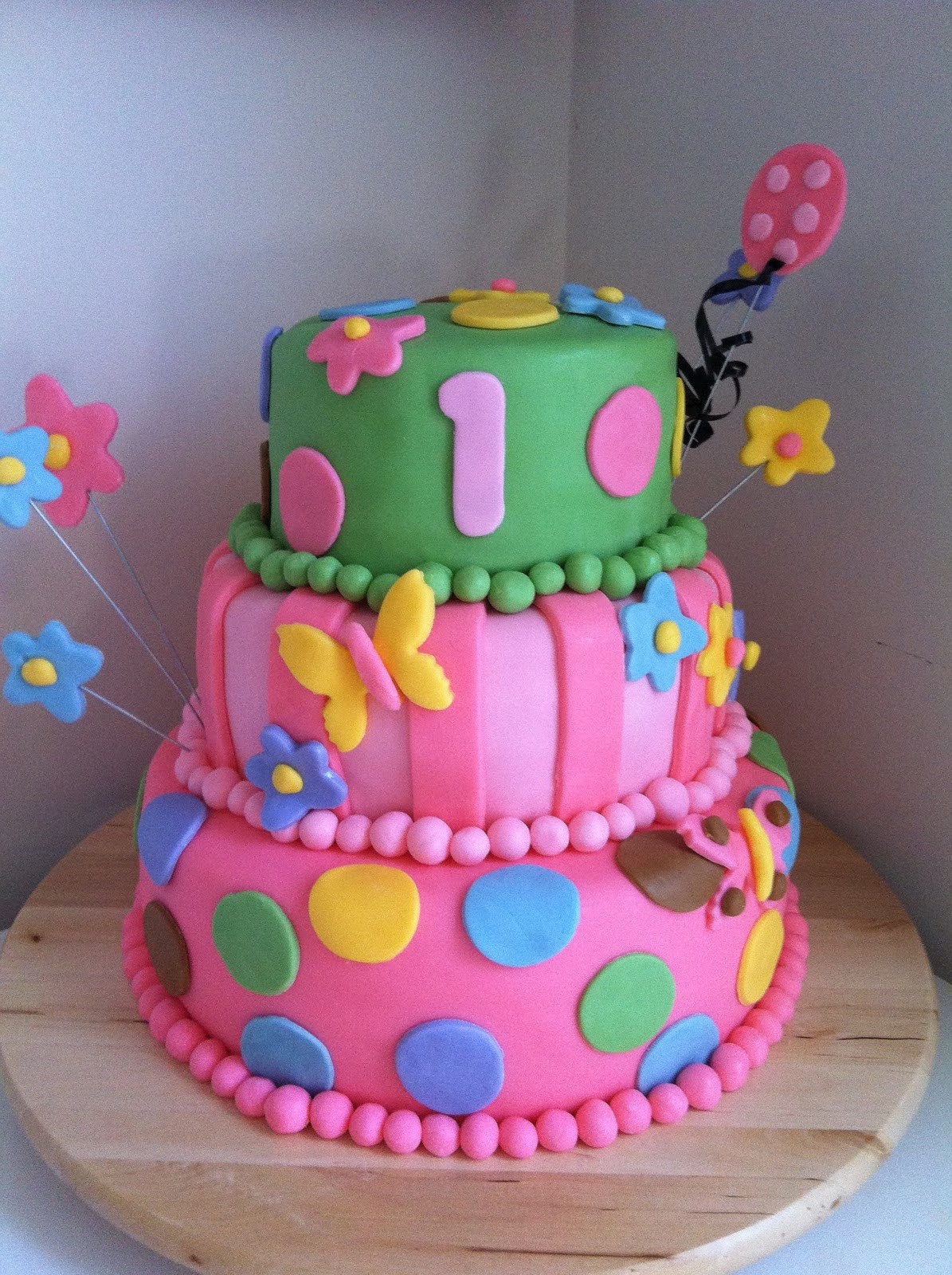 Summer Birthday Party Ideas For Girls
 birthday cakes butterfly summer pink and green 1st