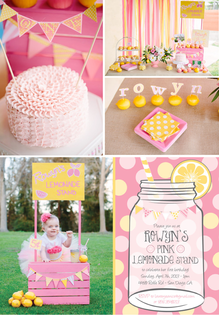 Summer Birthday Party Ideas For Girls
 Kara s Party Ideas Pink Lemonade Girl Summer 1st Birthday