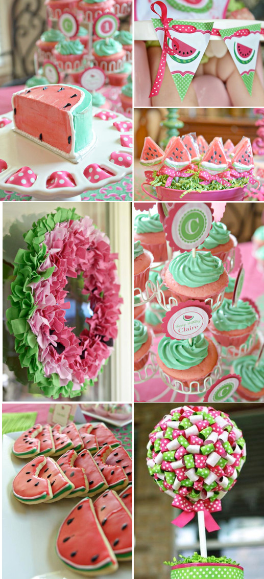 Summer Birthday Party Ideas For Girls
 Watermelon Fruit Summer Girl 1st Birthday Party Planning