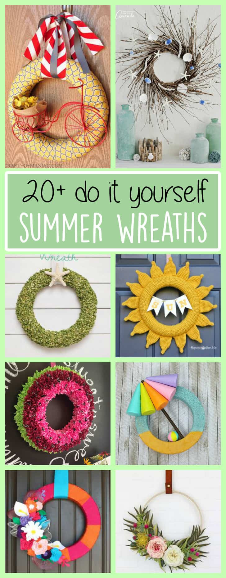 Summer Crafts Adults
 DIY Summer Wreaths 20 beautiful statement wreaths for