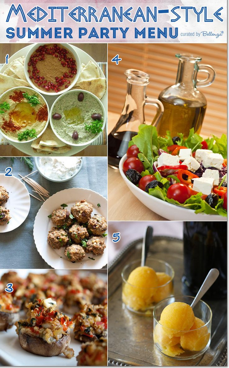 Summer Dinner Party Menu
 Menu Ideas for Hosting a Mediterranean style Summer Party