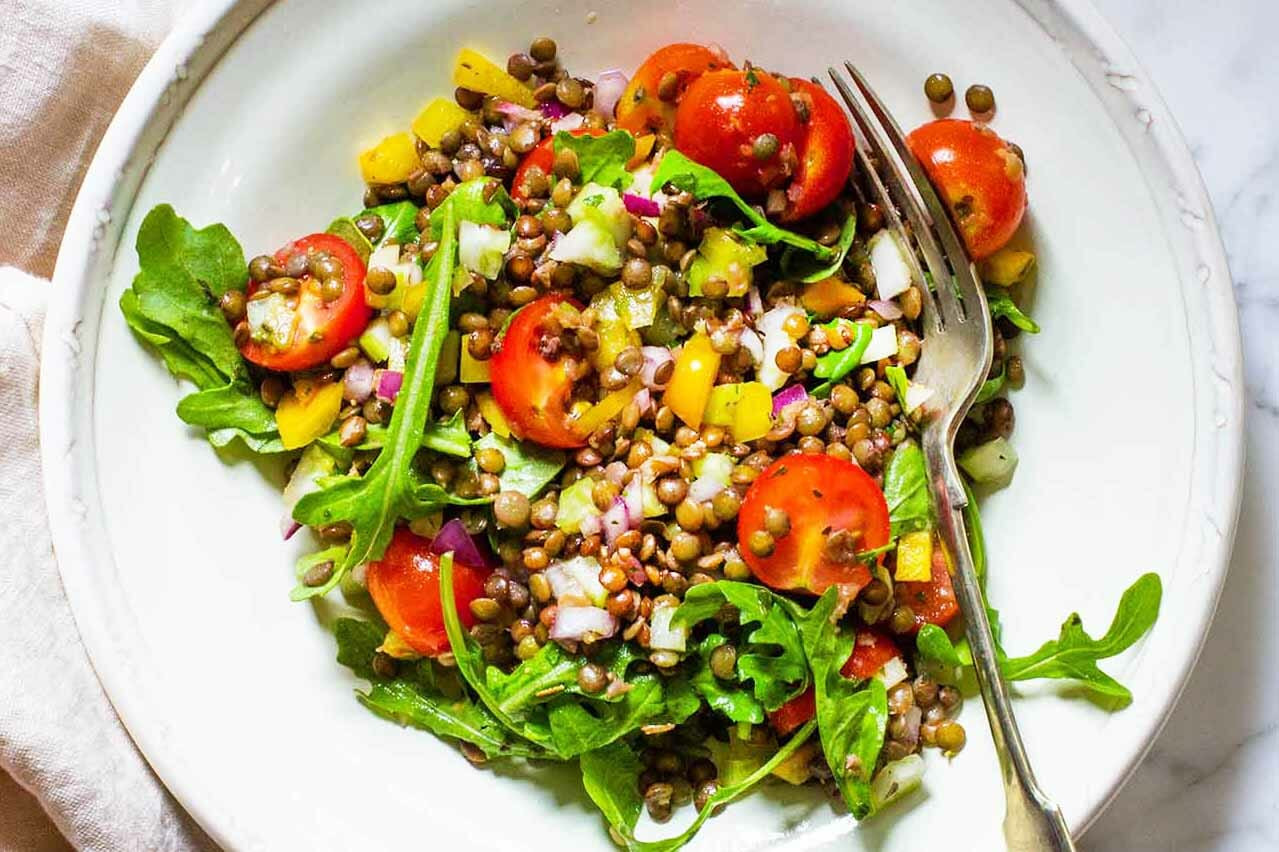 Summer Lentil Recipes
 Lentil Salad with Summer Ve ables Recipe