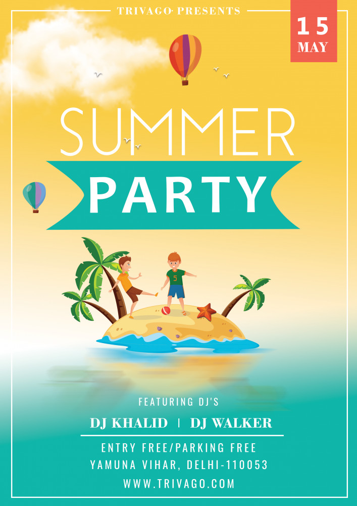 Summer Party Name Ideas
 Summer Party Flyer Template Social Media Post