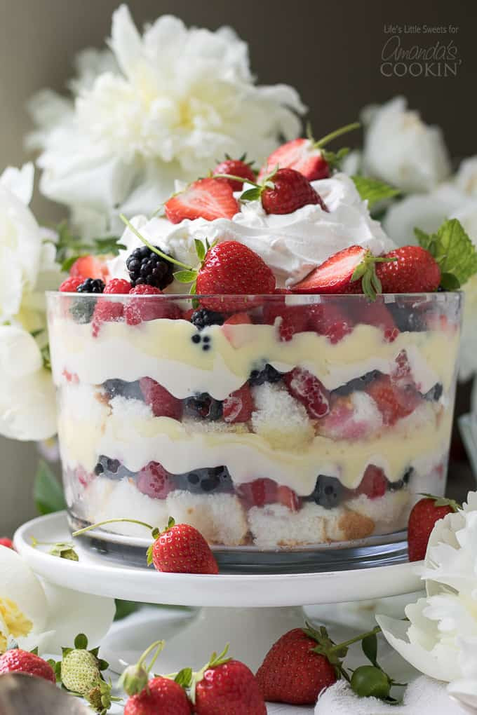 Summer Trifle Desserts
 Berry Trifle a no bake mixed berry summer dessert