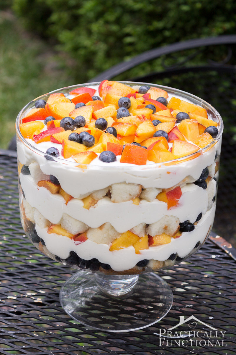 Summer Trifle Desserts
 Summer Peach Blueberry Trifle Recipe