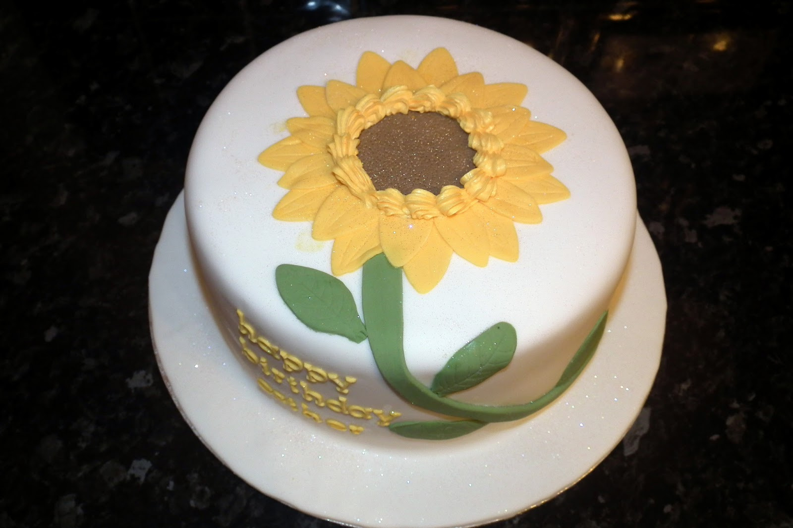 Sunflower Birthday Cake
 Double D Delights Sunflower Birthday cake