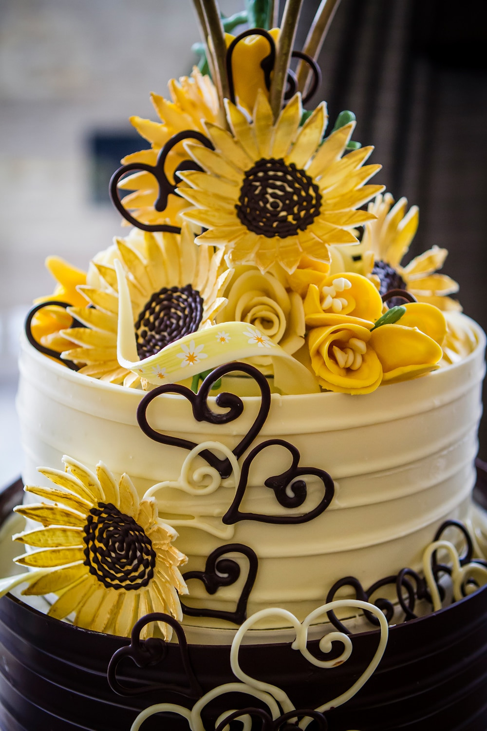 Sunflower Birthday Cake
 Chocolate Sunflower Wedding Cake London Lick the Spoon