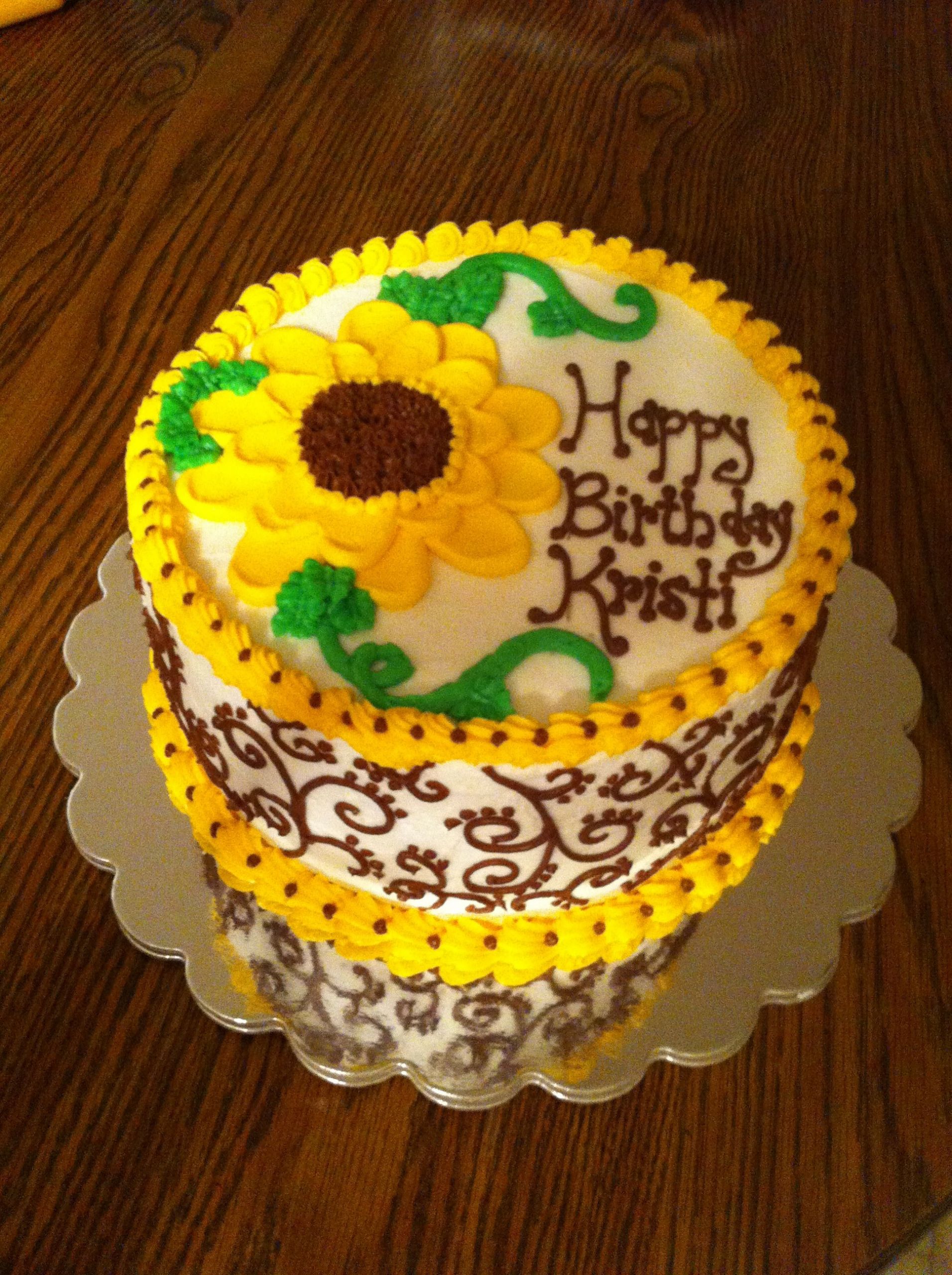 Sunflower Birthday Cake
 Sunflower birthday cake Party ideas