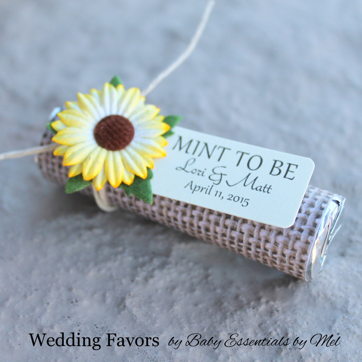 Sunflower Wedding Favors
 sunflower wedding favors with personalized by