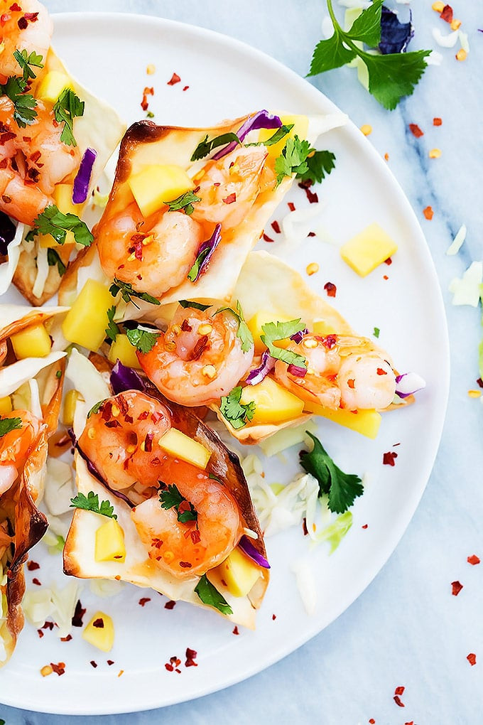 Super Bowl Shrimp Recipes
 Firecracker Shrimp Wonton Taco