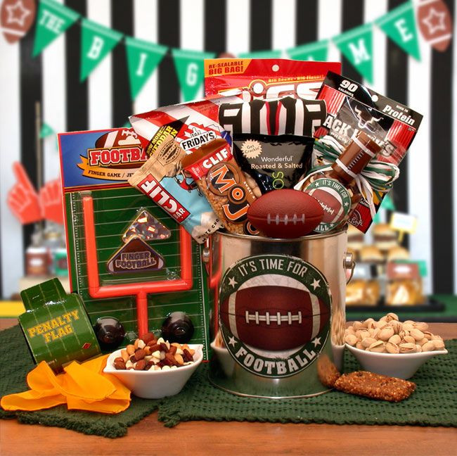 Superbowl Gift Basket Ideas
 This game day snacks t basket will be munched on and