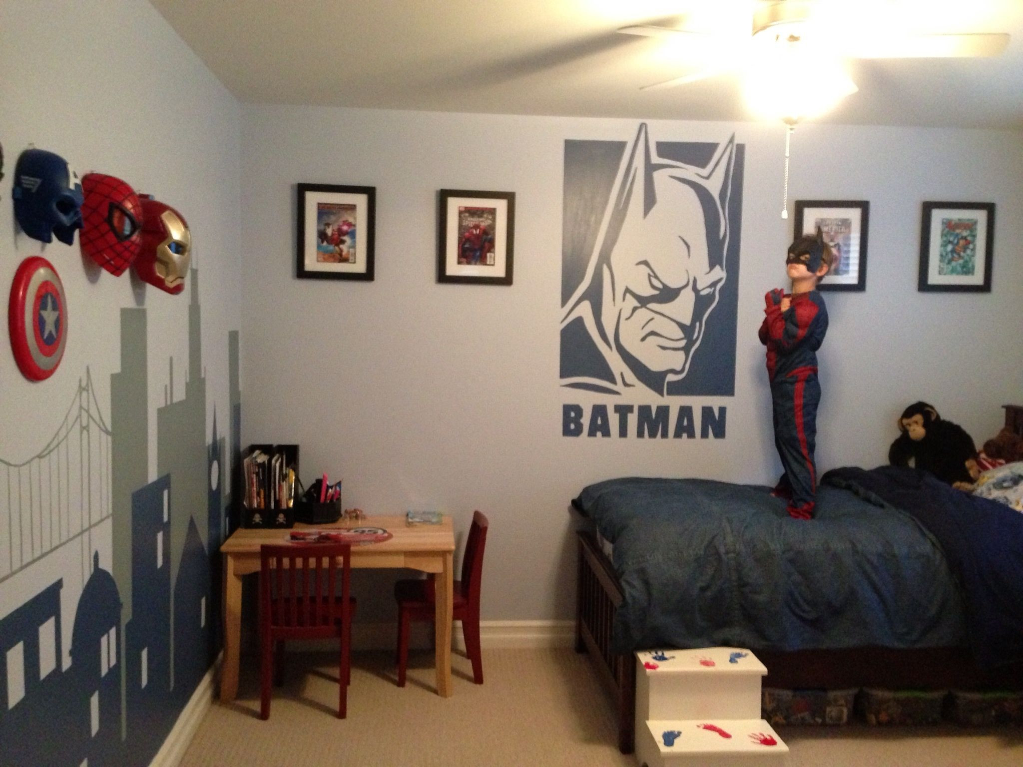 Superhero Kids Room
 Superhero bedroom I want to add the wall paint to my boys